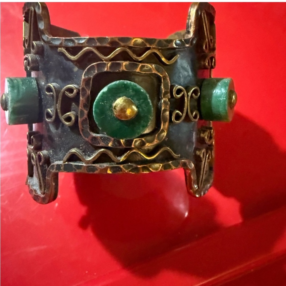 Vintage ethnic copper or brass elegant artistic bracelet Gorgeous unique piece